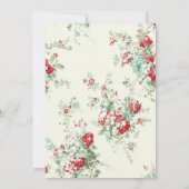 シャビーシック花模様ブライダルシャワー 招待状 (裏面)