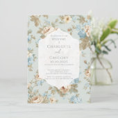 シャビーシック花模様結婚ズ 招待状 (スタンド正面)