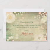 シャビーシック花模様 |お前が俺の花嫁のメイドになるか 招待状 (裏面)