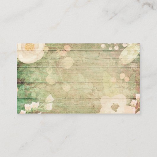 シャビーシック花模様 |の結婚Webサイト エンクロージャーカード (裏面)