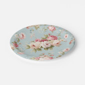 シャビーシック花模様 ペーパープレート (アングル)