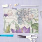 シャビーシック薄紫シリーズデザイン4 薄葉紙 (クラフト)