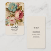 シャビーシック開花フェミニン名刺 名刺 (正面/裏面)