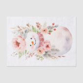 シャビーシック雪だるま2デクページ紙 薄葉紙 (正面)