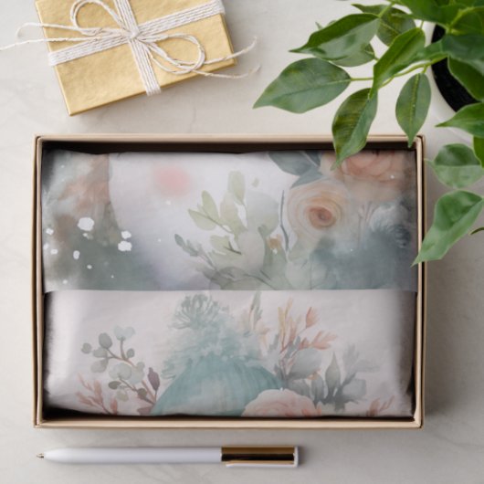 シャビーシック雪だるま3デクページ紙 薄葉紙 (ギフト)