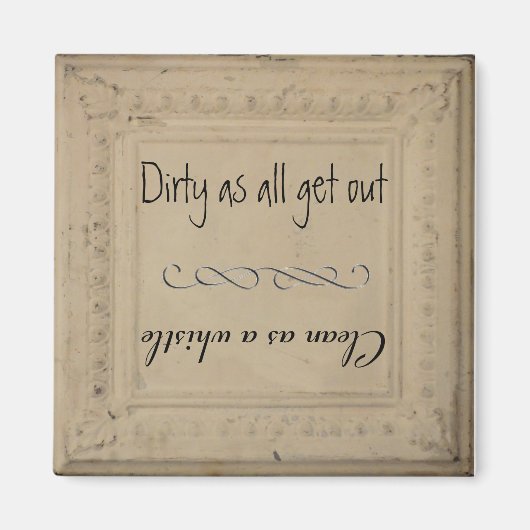 シャビーシック食洗機クリーン/ダーティ マグネット (正面)