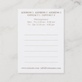 シャビーシック2 – 名刺 (裏面)