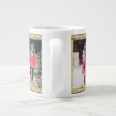 シャビーシック3つ写真専門マグスペシャリティ ジャンボコーヒーマグカップ (裏面)