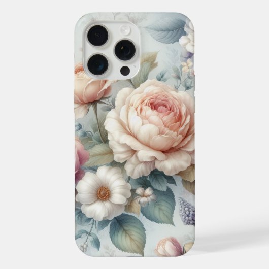 シャビーシック アンティークローズ iPhoneケース (裏面)