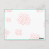 シャビーシック ウェディング テーブル ナンバー ポストカード (裏面)