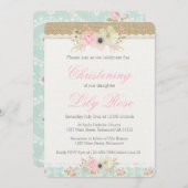 シャビーシック《キリスト教》洗礼式や命名式/バプテスマ招待状 招待状 (正面/裏面)