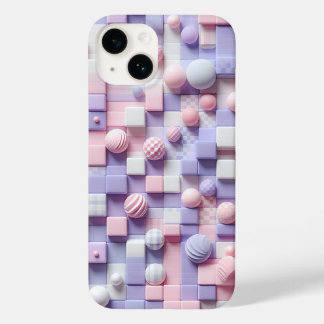 シャビーシック ピンクフラワー フォンケース - ラベンダー Case-Mate iPhone 14ケース