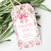 シャビーシック ピンクリボン ウェディングシャワー ギフトタグ