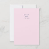 シャビーシック ピンク フラワー ウェディング インビテーション (裏面)