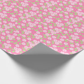 シャビーシック ピンク フラワー ラッピングペーパー (角)