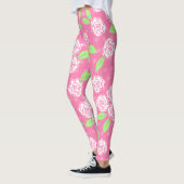 シャビーシック ピンク フラワー レギンス (左)
