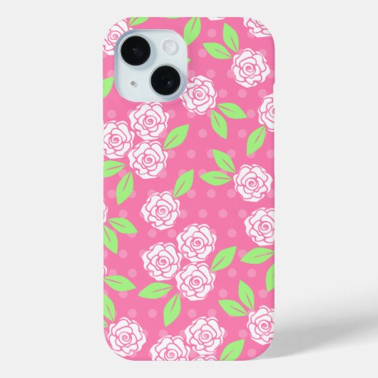 シャビーシック ピンク フラワー Case-Mate iPhoneケース (裏面)