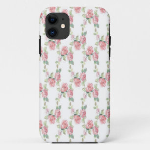 シャビーシック ピンク ローズ フラワー iPhone 11 ケース