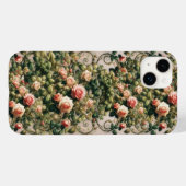 シャビーシック ピンク ローズ 蔓 花 ローズ Case-Mate iPhoneケース (裏面 (横))