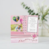 シャビーシック フォト 誕生日パーティー 招待状 (スタンド正面)