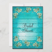 シャビーシック フラワーズ ブライダルシャワー 招待状 (正面)