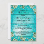 シャビーシック フラワーズ ブライダルシャワー 招待状 (裏面)