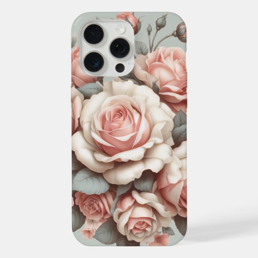 シャビーシック ローズ デライト iPhoneケース (裏面)