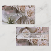シャビーシック ローズ フラワーブライダルシャワー エレガント 名刺 (正面/裏面)