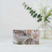 シャビーシック ローズ フラワーブライダルシャワー エレガント 名刺 (スタンド正面)