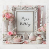 シャビーシック 誕生日 シャンパン ボトル ラベル (シングルラベル)