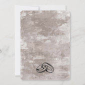 シャビーシッ絵を描ク&レース結婚式招待状 招待状 (裏面)