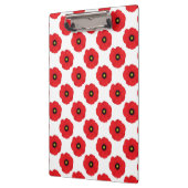 シャビーシッ赤と白クポピーフローラ クリップボード (左)