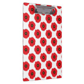 シャビーシッ赤と白クポピーフローラ クリップボード (右)