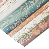 シャビーチックなミックスパターン ミディアムテーブルランナー (コーナー)