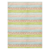 シャビーバラパステルパターンオン素朴ウッドコテージ テーブルクロス (正面)