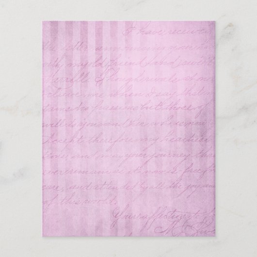 シャビーピンクストライプののスクラップブック紙 (正面)