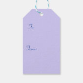 シャビーピンクパンシーフローラパーティー紫ストライプの贈り物 ギフトタグ (裏面)