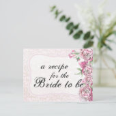 シャビーピーニーヴィンテージフローラシック花嫁レシピカード ポストカード (スタンド正面)