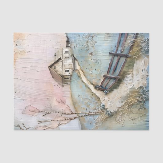 シャビーファームハウスインパステルズデクページティッシュペーパー 薄葉紙 (正面)