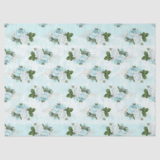 シャビーフローラアクアシリーズデザイン1 薄葉紙 (正面)