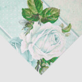 シャビーフローラターコイズシリーズデザイン11 薄葉紙 (詳細)