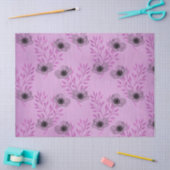 シャビーフローラパープルシリーズデザイン4 薄葉紙 (クラフト)