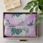 シャビーフローラパープルシリーズデザイン8 薄葉紙 (ギフト)