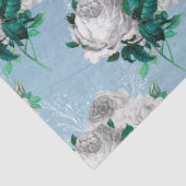 シャビーフローラブルーシリーズデザイン1 薄葉紙 (詳細)