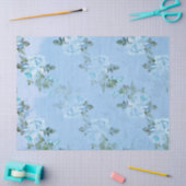 シャビーフローラブルーシリーズデザイン6 薄葉紙 (クラフト)