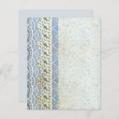 シャビーブルーフローラコラージュ紙 (正面/裏面)