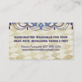 シャビーヴィンテージシャンデリア編み物針糸 名刺 (裏面)