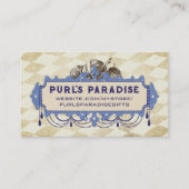 シャビーヴィンテージシャンデリア編み物針糸 名刺 (正面)