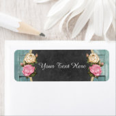 シャビーヴィンテージバラ素朴カントリーシャルボード ラベル (インサイチュ)