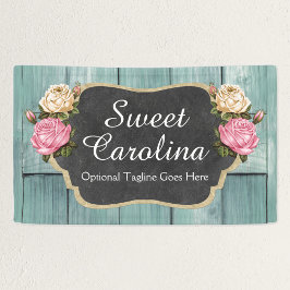 シャビーヴィンテージバラ素朴カントリーシャルボード 横断幕